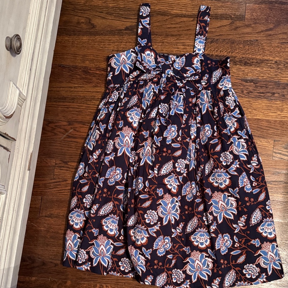 Janie and Jack Floral Print Dress with Bow Straps